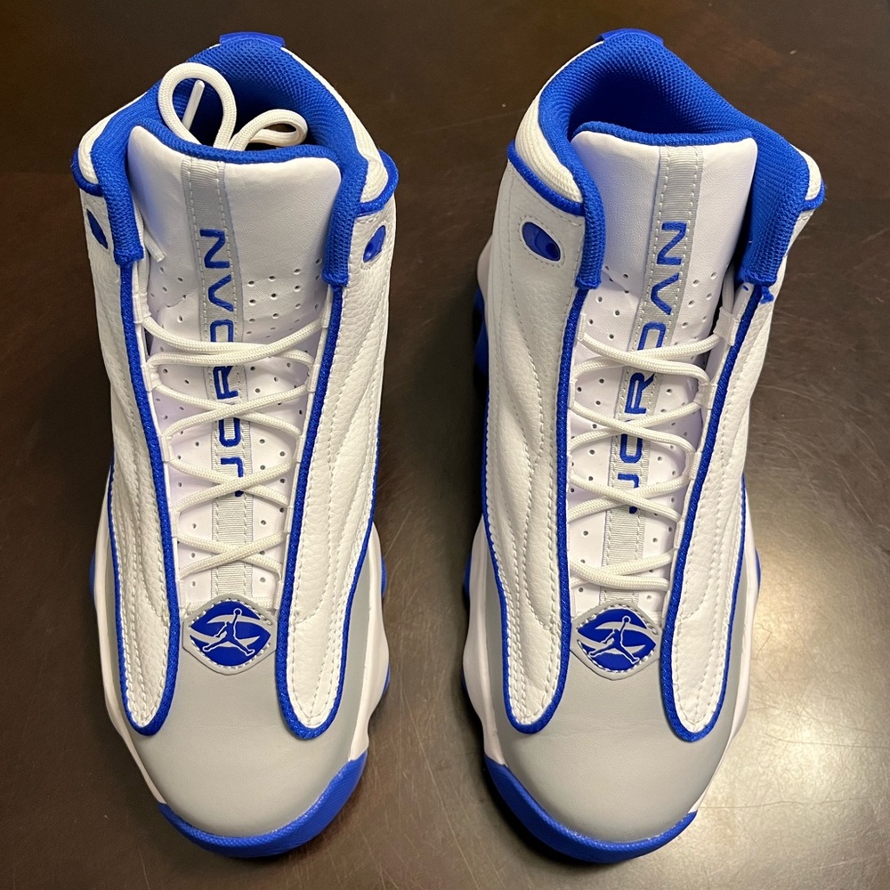 New Nike Air Jordan Pro Strong Basketball Sneaker White Blue Shoes Size US 5.5 - Picture 5 of 12